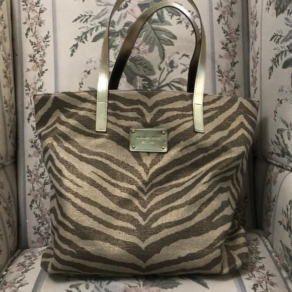 michael kors gold beach bag